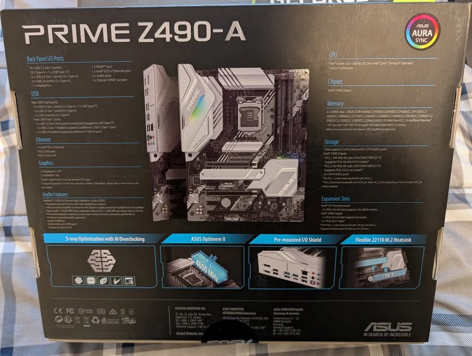 Brand New ASUS Prime Z490-A Motherboard (Intel LGA 1200) - Seale - photo 2