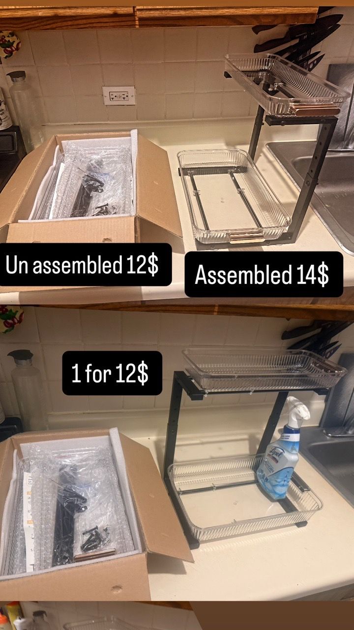 Under Sink Organizer Multi-Purpose Pull-Out Storage Shelf