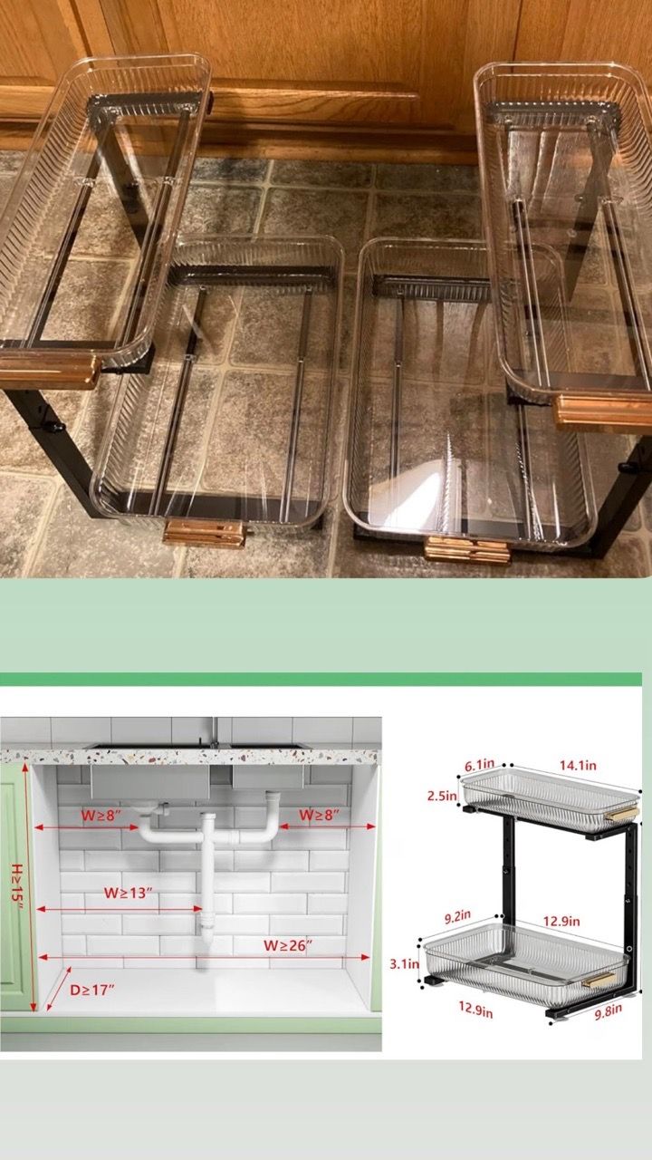Under Sink Organizer Multi-Purpose Pull-Out Storage Shelf - photo 5