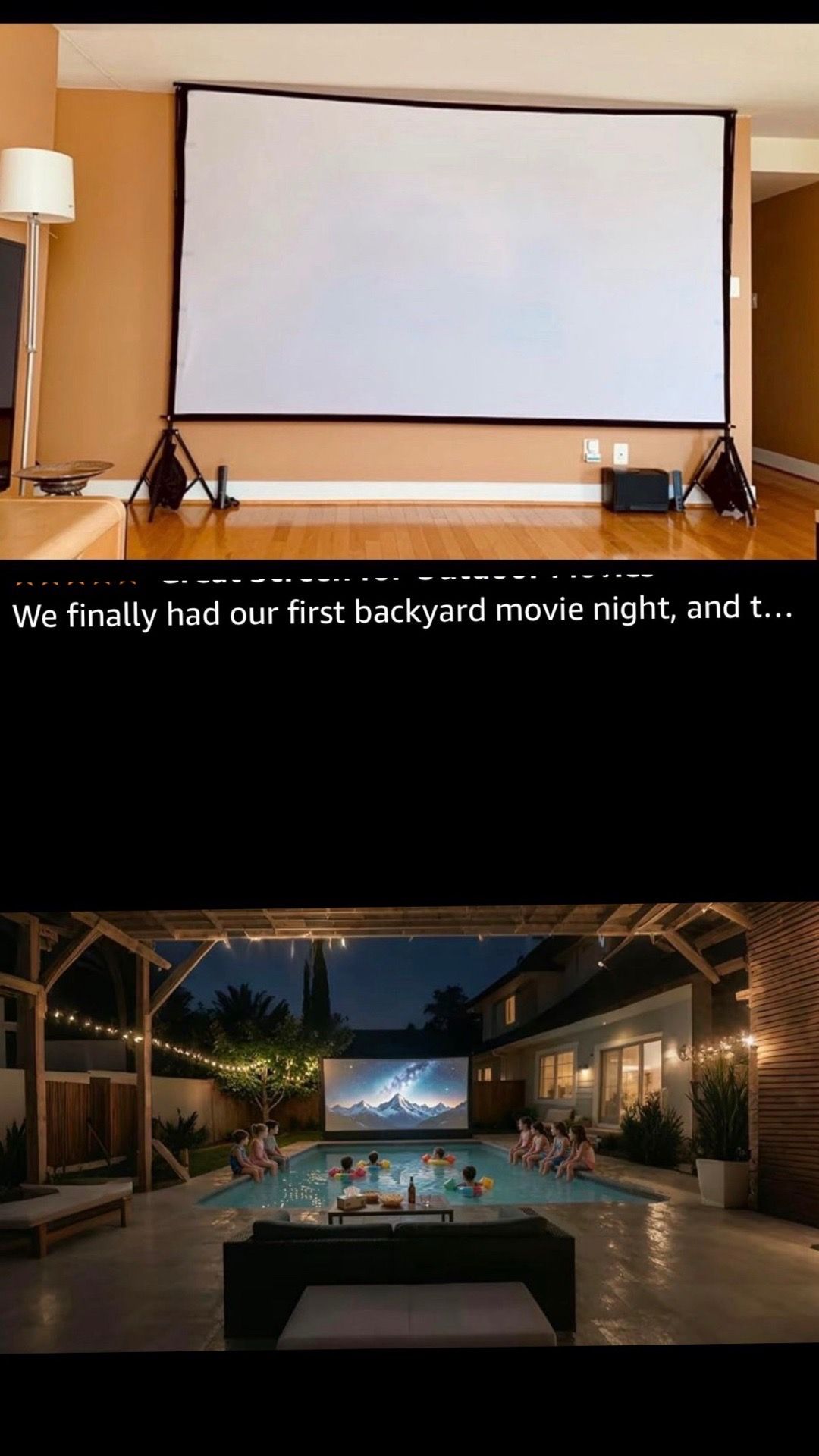 120 inch Projector Screen with Stand, 4K HD Portable Screen - photo 4