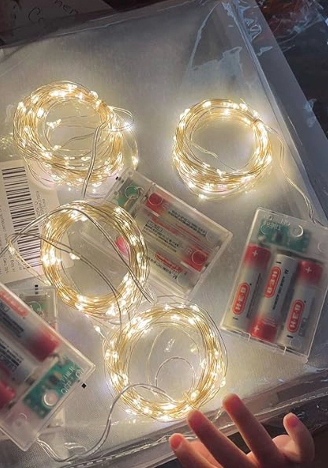 4 Pack 60 LED Fairy Lights Battery Operated with Timer - photo 3