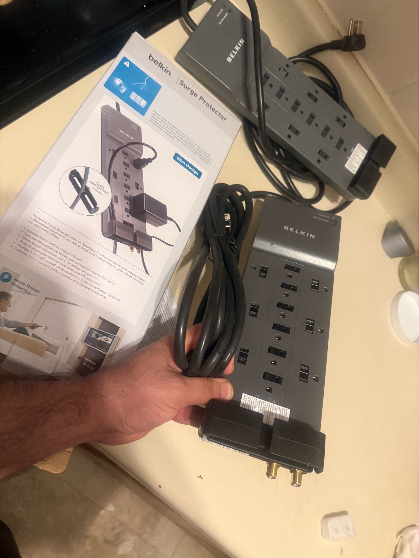 Power Strip Surge Protector 12 Outlets 10ft Extension Cord - photo 2