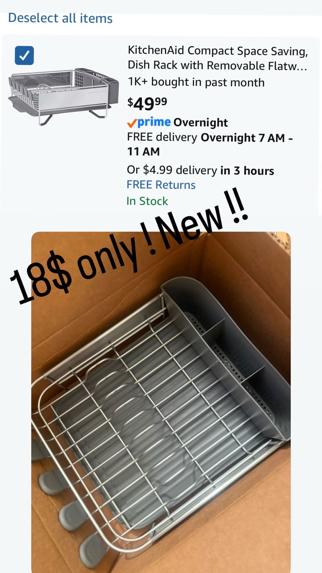 Compact Space Saving Dish Rack with Drainboard, Satin Gray