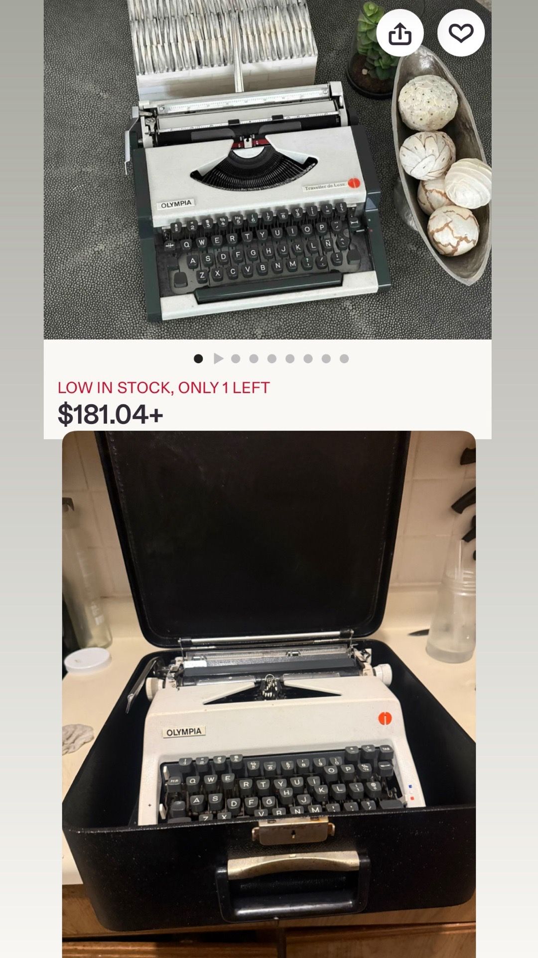 Vintage Olympia Traveller de Luxe Portable Typewriter - photo 2