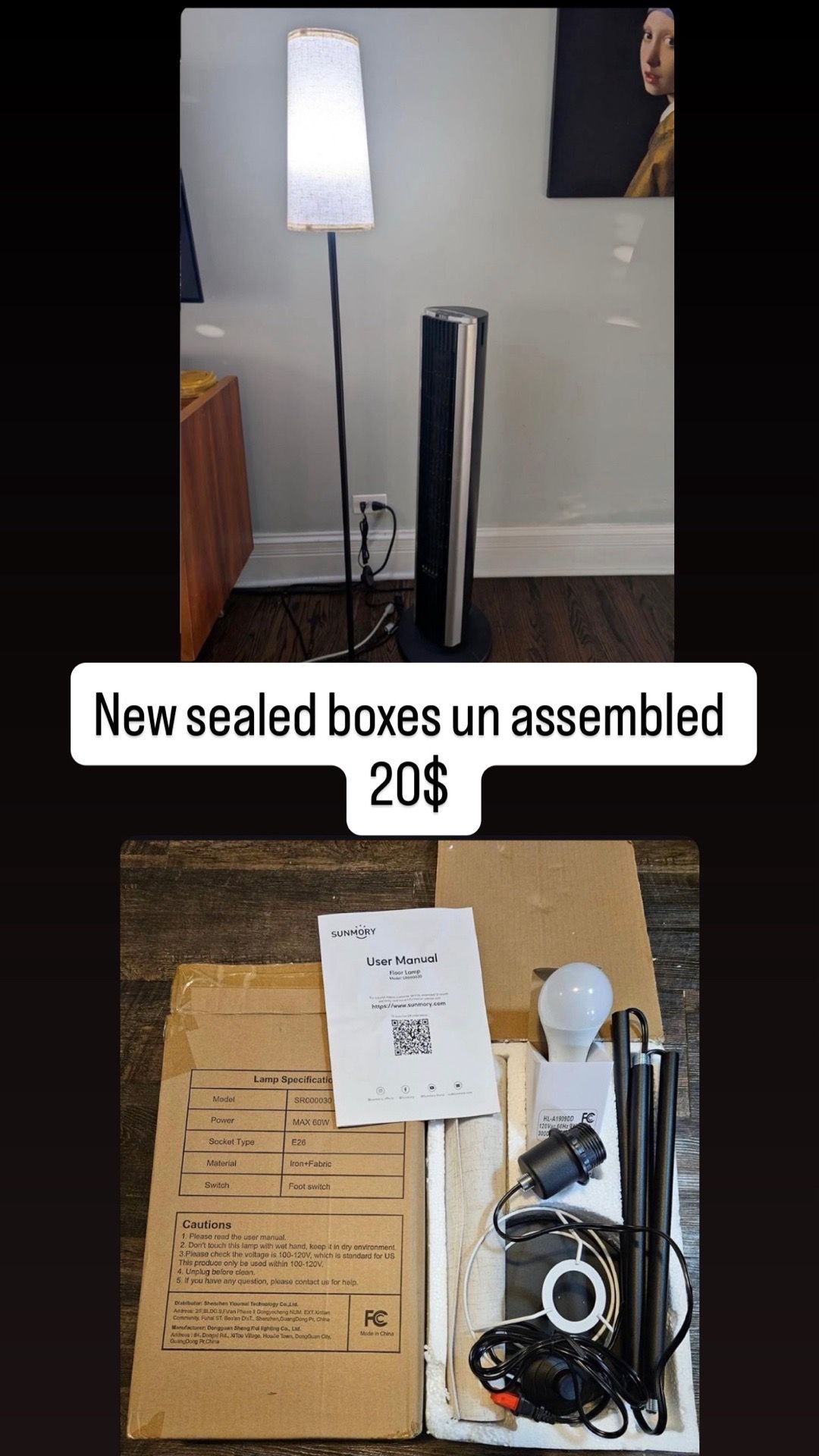 LED Floor Lamp for Eyelash Extensions and Reading - photo 5