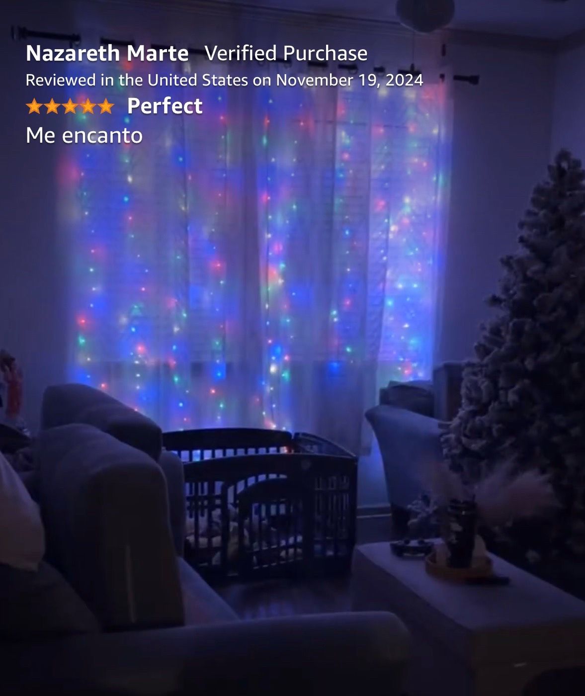 300LED Fairy Curtain Lights 9.8x9.8Ft Warm White USB