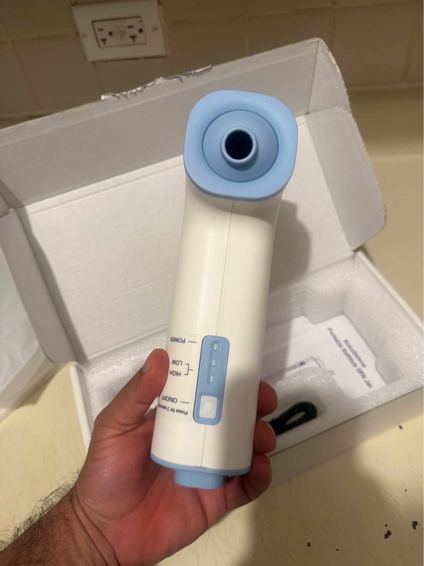 Rechargeable Bath Jet for Tub 2 Modes 2 Speed (Blue) - photo 3
