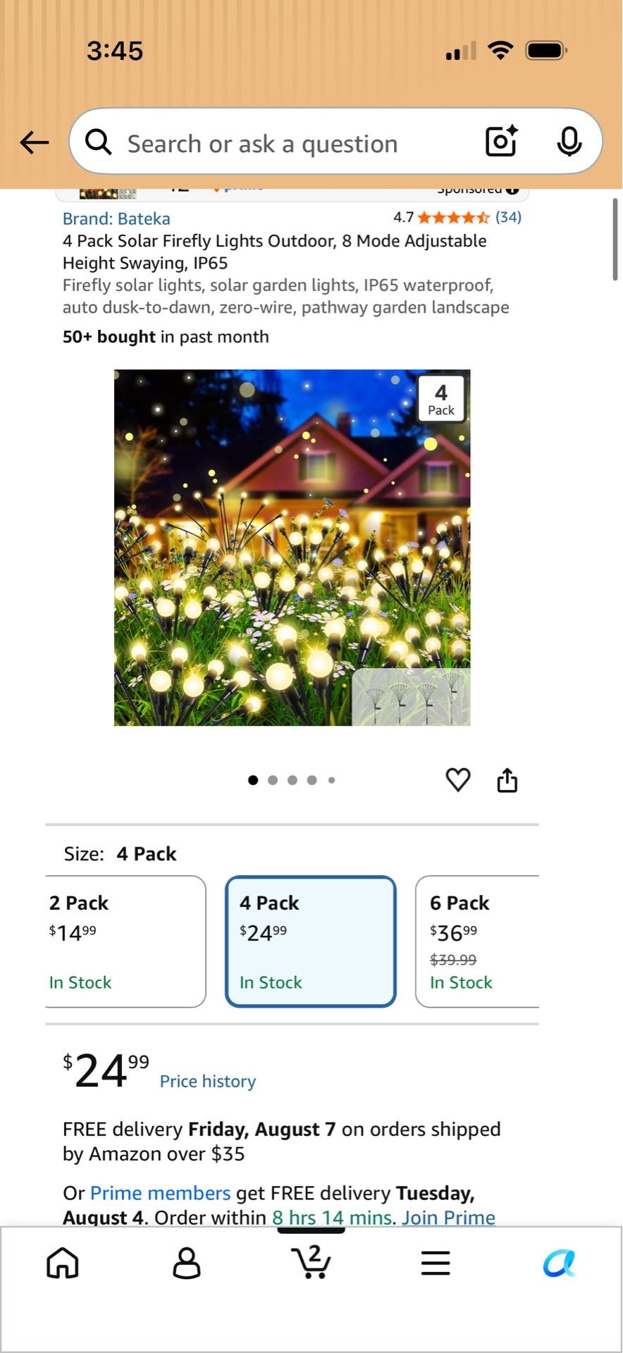 4 Pack Solar Firefly Lights Outdoor, 8 Mode Swaying - photo 4