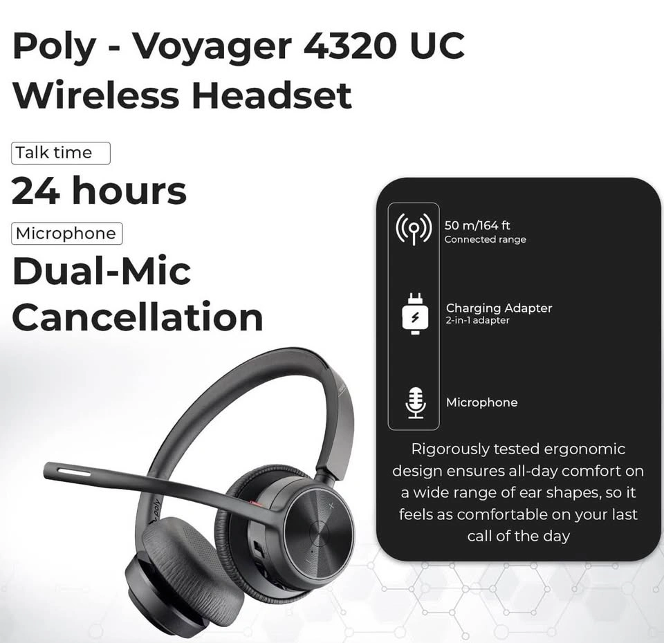 Poly Voyager 4320 UC wireless Headset - photo 5