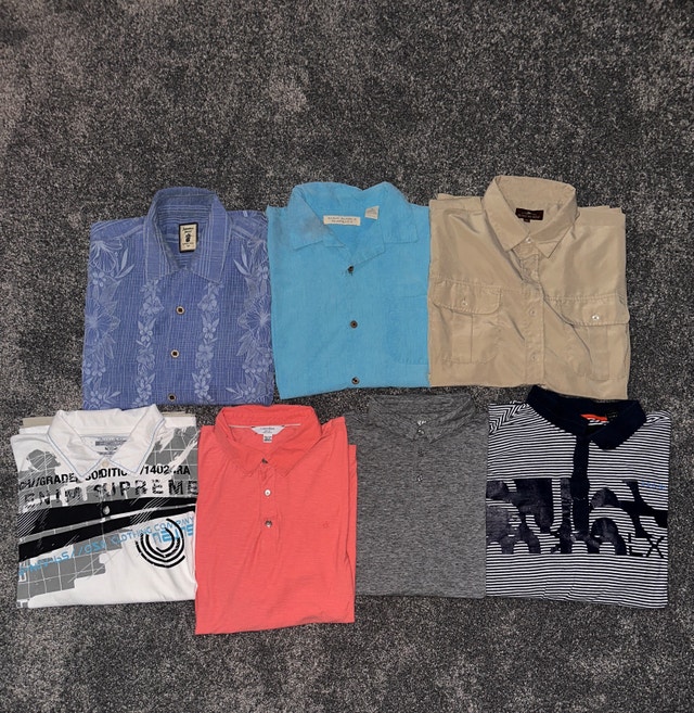 short sleeve shirts / dress shirts 5$ each