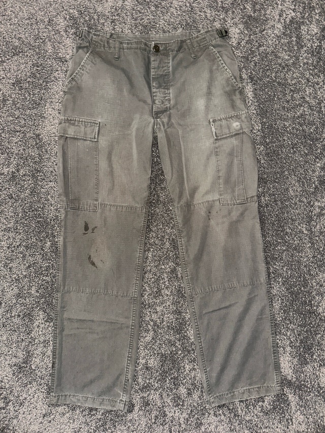 Olive Green Popper Military Pants