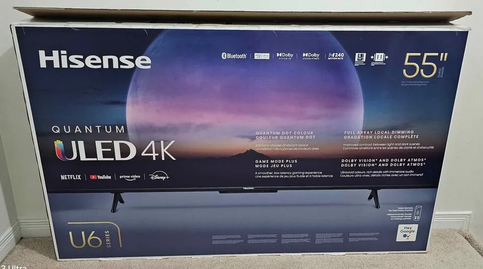 Hisense 55" 4K ULED TV + Yamaha Soundbar + TV Stand image indicator(8)