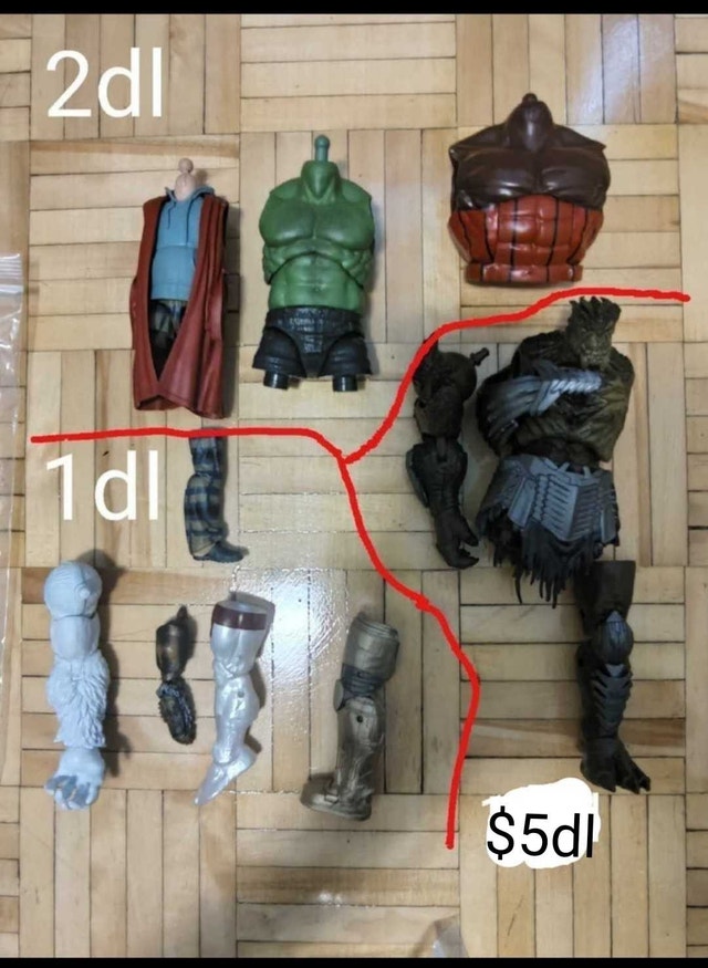 MARVEL FIGURES PARTS