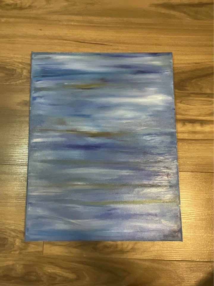 Handmade Oil Painting Blue Ocean Canvas - photo 2