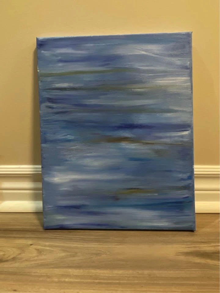 Handmade Oil Painting Blue Ocean Canvas - photo 3