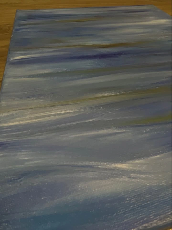 Handmade Oil Painting Blue Ocean Canvas - photo 4