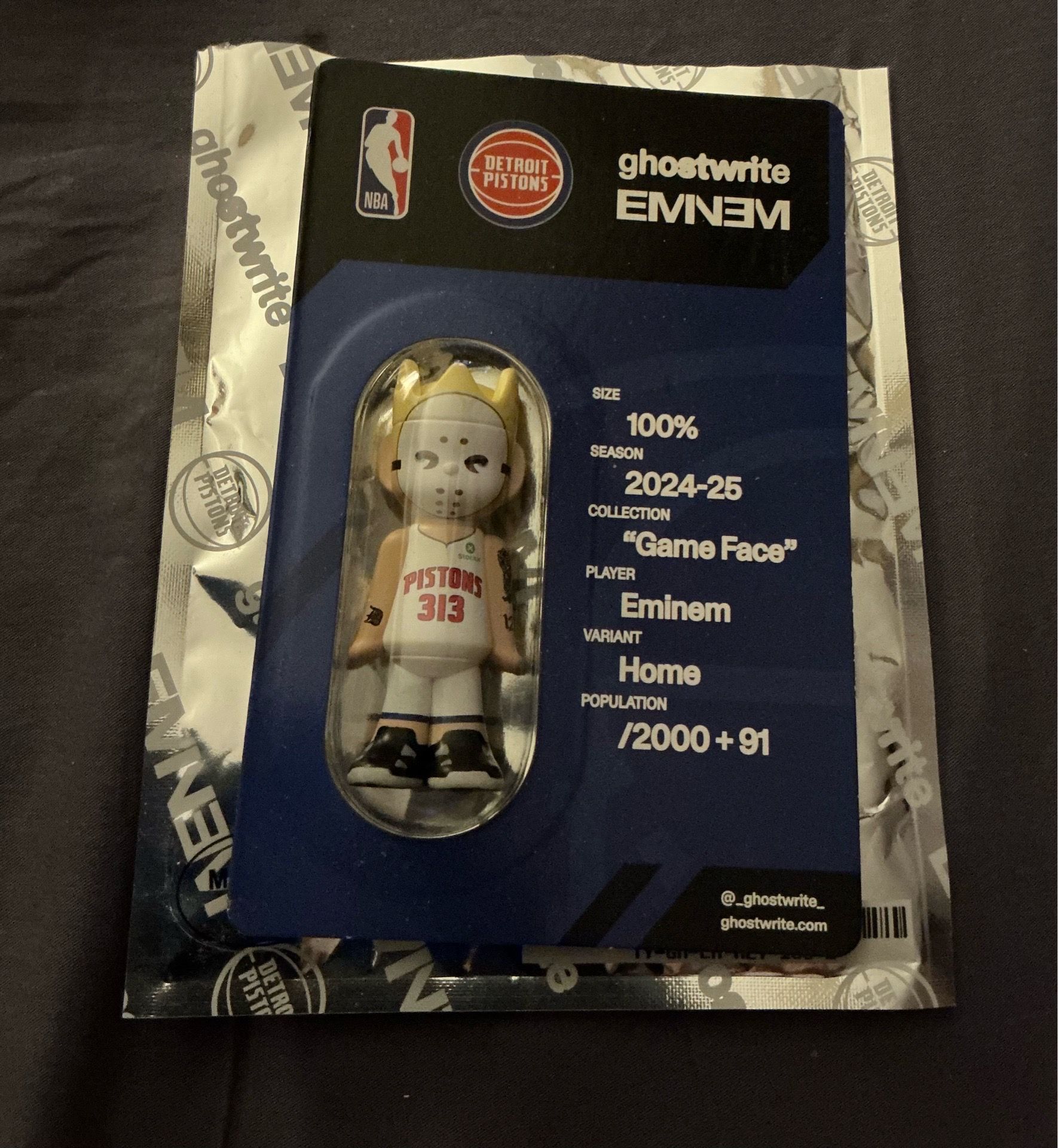 NBA Detroit Pistons X Ghostwrite X Eminem 313 Game Face /2000
