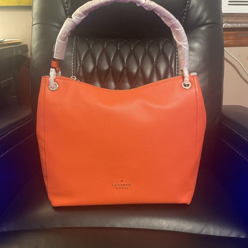 BRAND NEW NWT Kate Spade Pebbled Leather Shoulder Bag - Coral Bu
