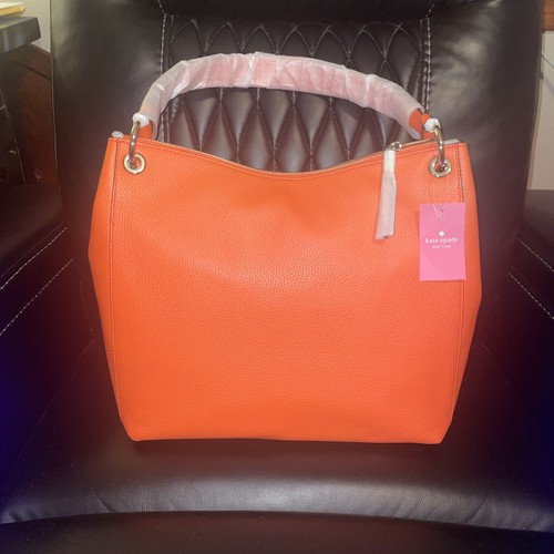 BRAND NEW NWT Kate Spade Pebbled Leather Shoulder Bag - Coral Bu - photo 2