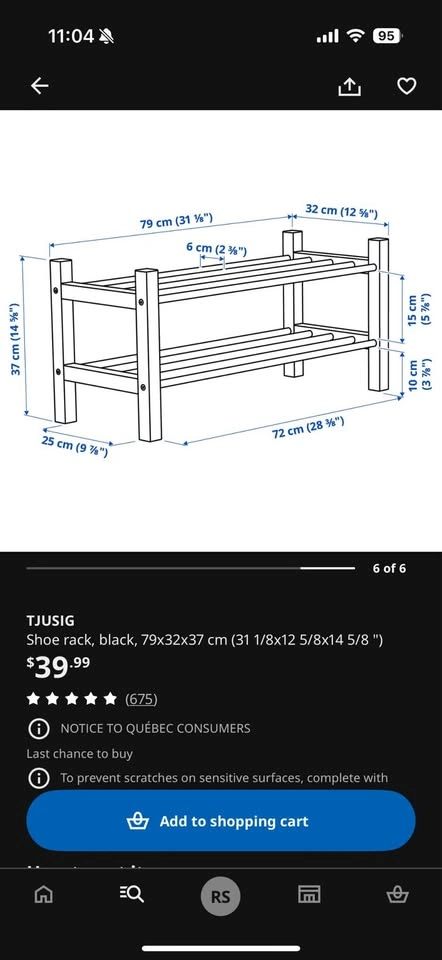 IKEA TJUSIG Shoe Rack - photo 5