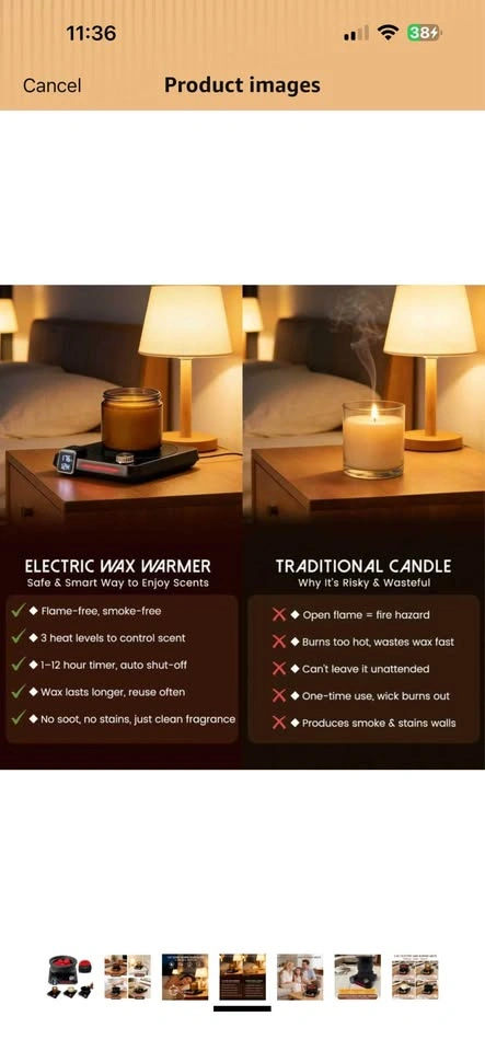 Electric Wax Warmer and Candle Melter - photo 4