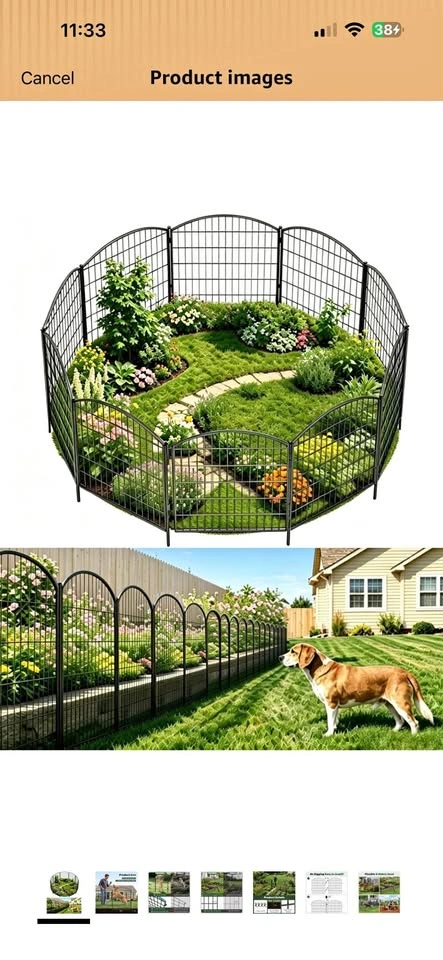 TOPIRON Garden Fence 10 Pack