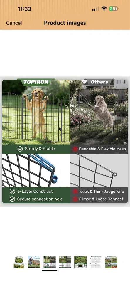 TOPIRON Garden Fence 10 Pack - photo 3