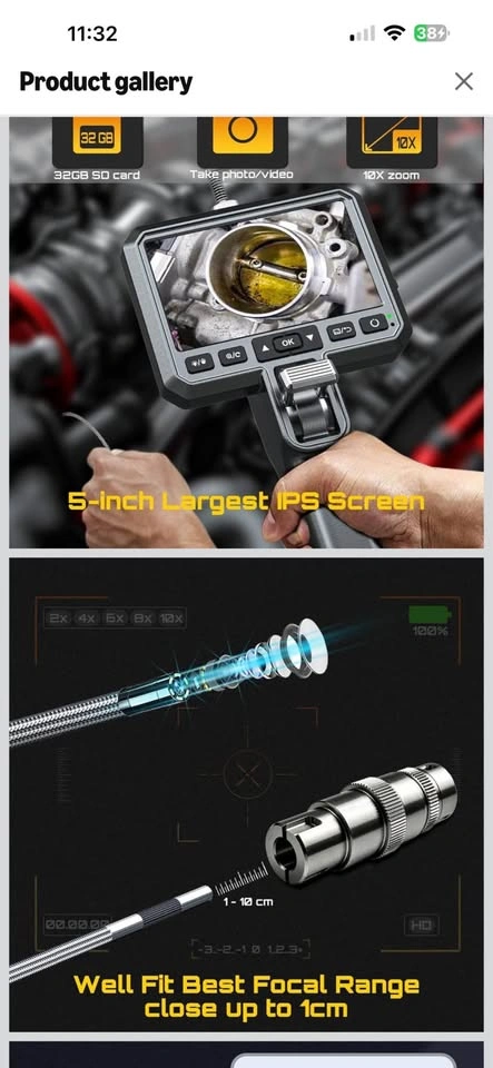 DXZtoz 3.9mm Two-Way Articulating Borescope - photo 4
