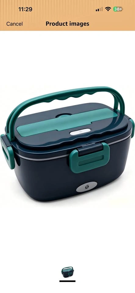 Electric Heated Lunch Box, XL 6.3 Cups Portable Food Warmer