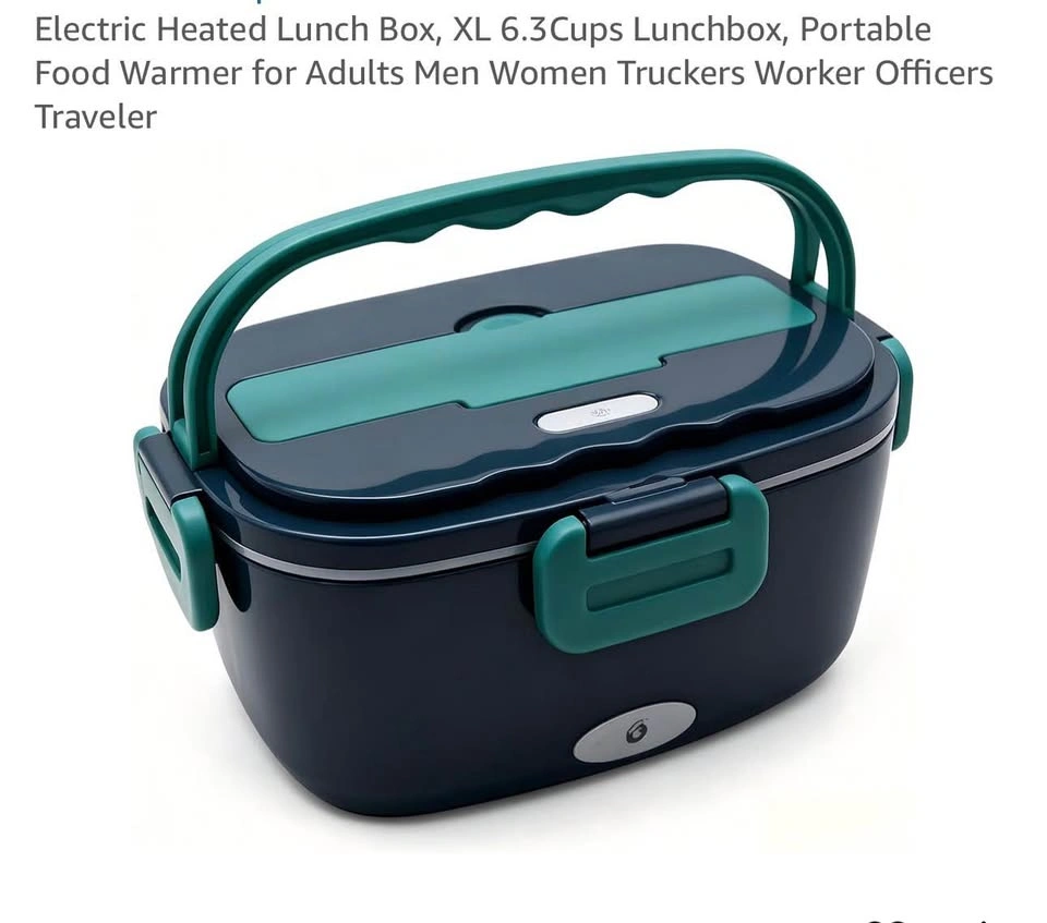 Electric Heated Lunch Box, XL 6.3 Cups Portable Food Warmer - photo 2