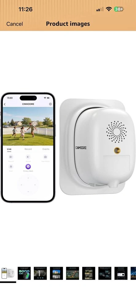 CINMOORE Wire-Free Security Camera