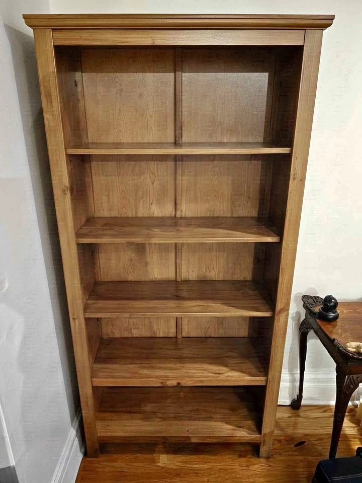 IKEA Solid Pine Wood Bookcase / Bookshelf – 75" Tall