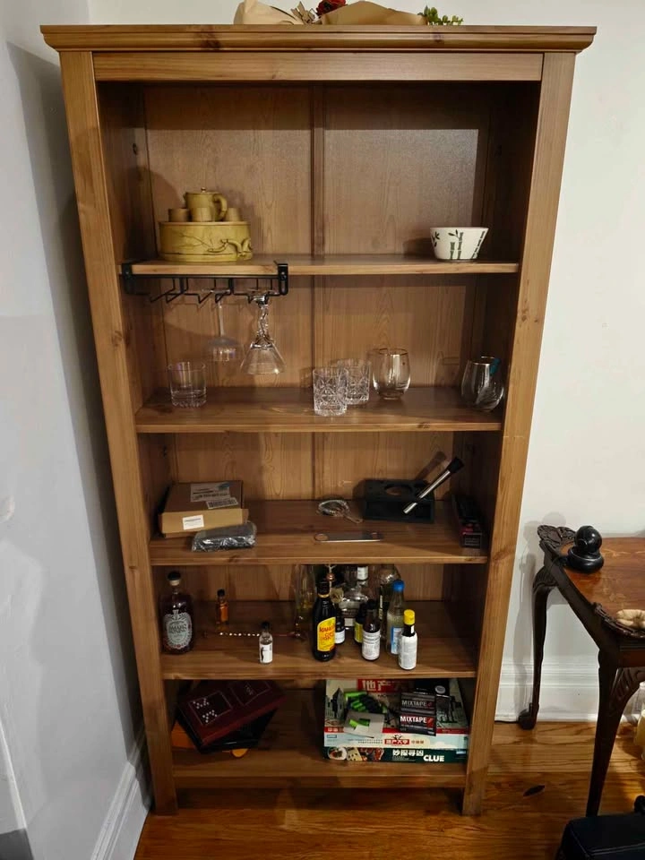 IKEA Solid Pine Wood Bookcase / Bookshelf – 75" Tall - photo 3