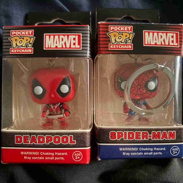 Funko Pocket Pop Figurine Keychains (BUNDLE SPIDER-MAN/DEADPOOL)