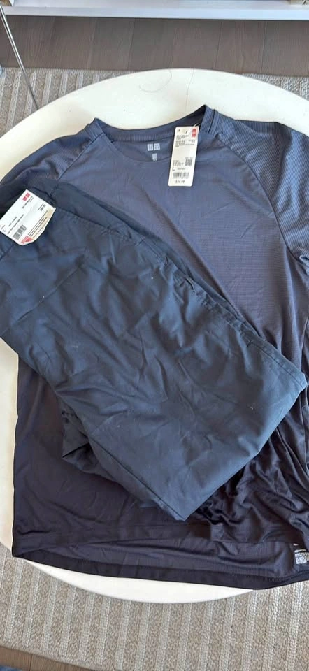 UNIQLO Men's Activewear Set - Short Sleeve Shirt & Pants L