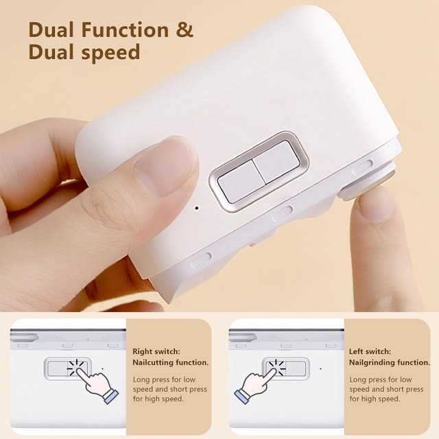 2-in-1 electric Fingernail Clipper Trimmer for Adult BNIB - photo 2