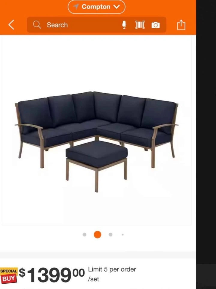 BNIB Hampton Bay Geneva Outdoor Wicker Sectional Sofa - photo 2