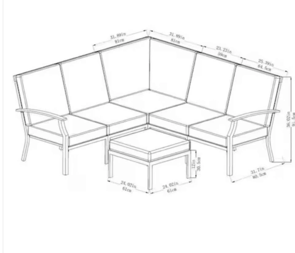 BNIB Hampton Bay Geneva Outdoor Wicker Sectional Sofa - photo 4