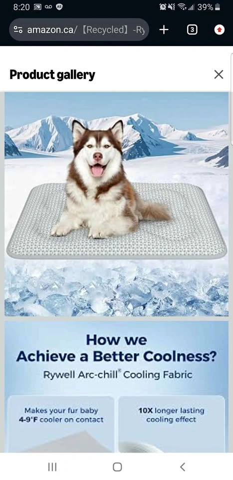 New Large dog extra thick cooling mat 36"x28"