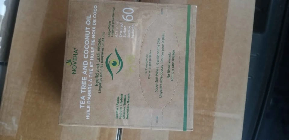 Noveha tea tree and coconut oil skin care eye lid wipes - photo 2