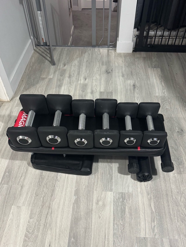 Peloton Dumbbells and weight bench