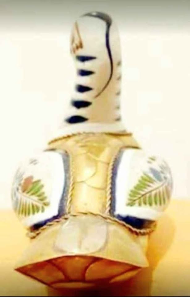Vtg.Rare Hand Crafted Porcelain & Brass Tonala Duck - photo 4