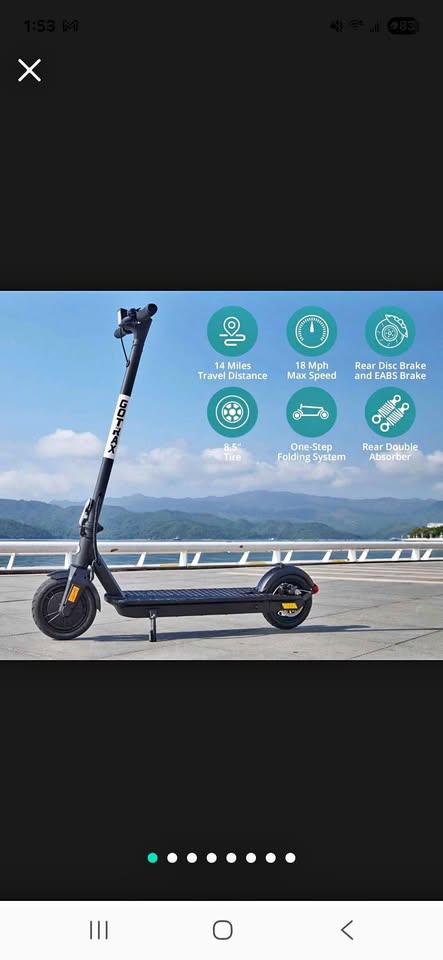 Adults Electric Scooter, 8.5" Tire, 14/16 Mile, 15.5/18 mph