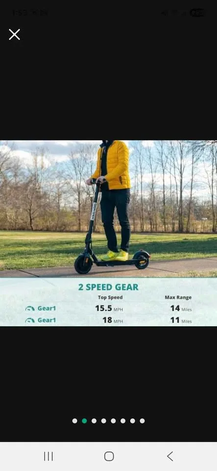 Adults Electric Scooter, 8.5" Tire, 14/16 Mile, 15.5/18 mph image indicator(2)