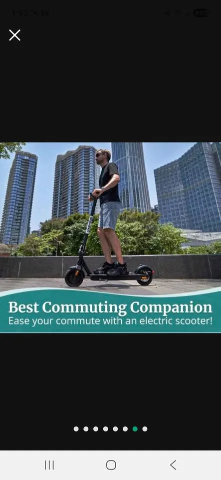 Adults Electric Scooter, 8.5" Tire, 14/16 Mile, 15.5/18 mph image indicator(8)