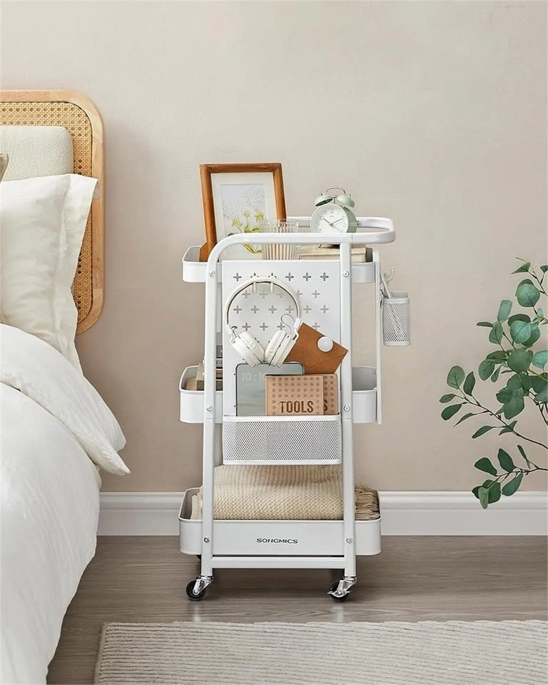 3-Tier Storage Cart, Rolling Utility Cart - photo 2
