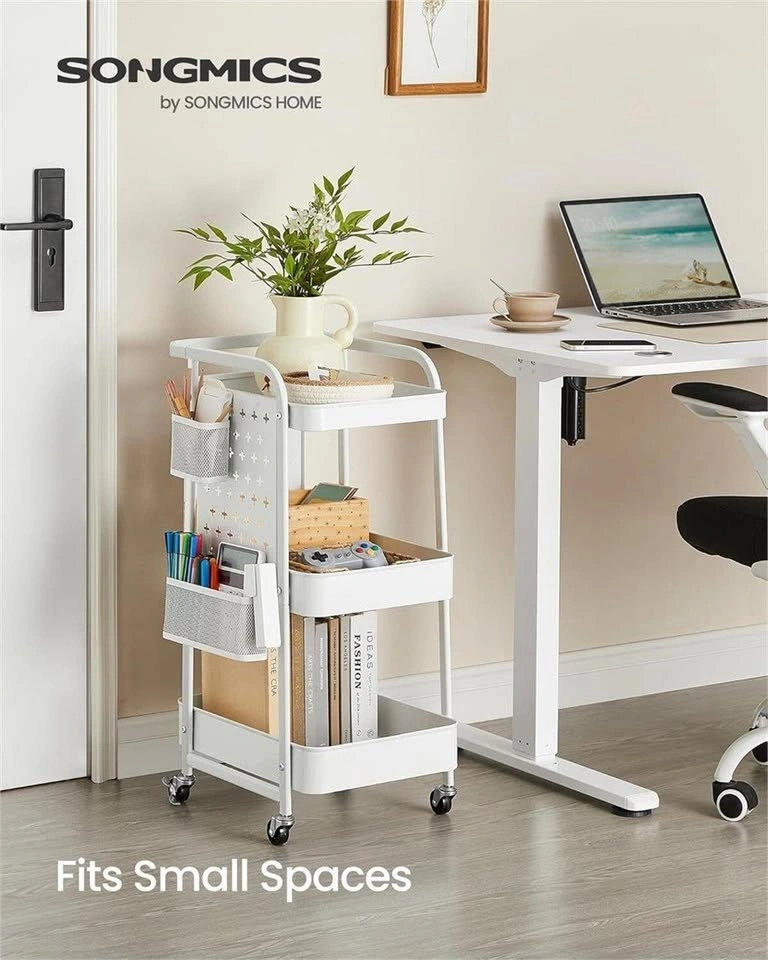 3-Tier Storage Cart, Rolling Utility Cart - photo 3