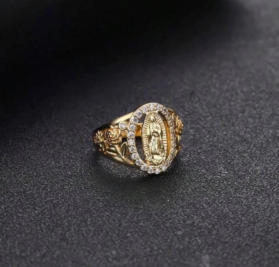 Gold-Tone Virgin Mary CZ Ring size 6, 7 & 8 - photo 3