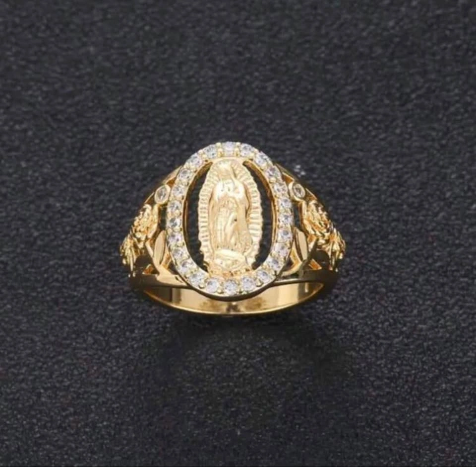 Gold-Tone Virgin Mary CZ Ring size 6, 7 & 8 - photo 4