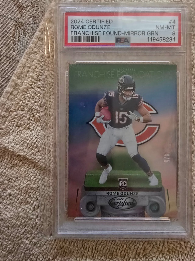 2024 Panini Certified Rome Odunze Rookie Card PSA 8